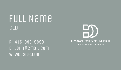 Fashion Brand Company Letter D Business Card Image Preview