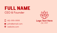 Red Rose Bloom Business Card Design