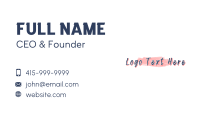 Brush Swoosh Wordmark Business Card Image Preview