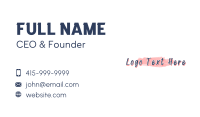 Brush Swoosh Wordmark Business Card Image Preview