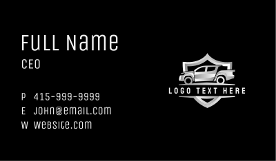Shield Car Pickup Business Card Image Preview