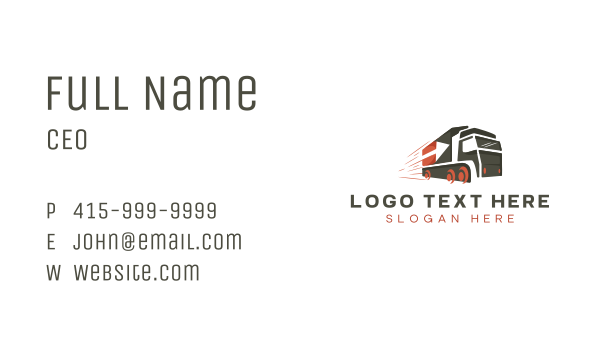 Fast Arrow Trucking Business Card Design Image Preview