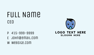 Clean Tooth Dentist Business Card Image Preview