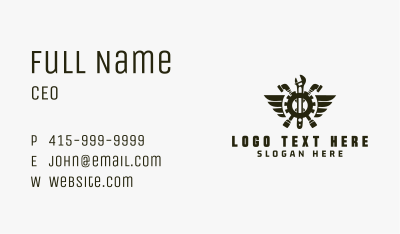 Wrench Tools Wings Business Card Image Preview