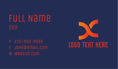 Infinite Letter X Business Business Card