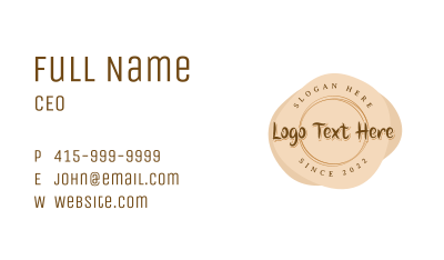 Beauty Makeup Brand Wordmark Business Card Image Preview