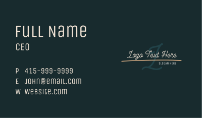 Classic Brand Letter  Business Card Image Preview