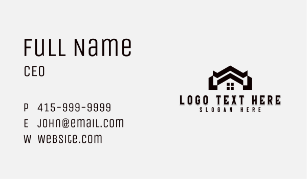 Roof Handyman Renovation Business Card Design Image Preview