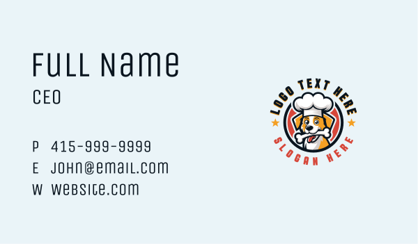 Pet Chef Dog  Business Card Design Image Preview