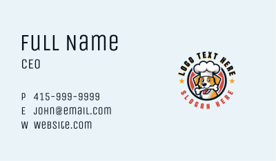 Pet Chef Dog  Business Card Image Preview