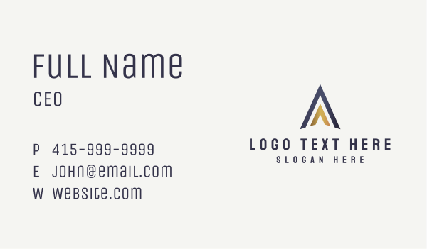 North Arrow Letter A Business Card Design Image Preview