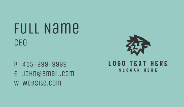 Tribal Eagle Head Business Card Design Image Preview