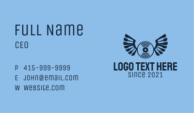 Blue Wing Record  Business Card