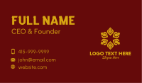 Luxury Gold Flower  Business Card Design