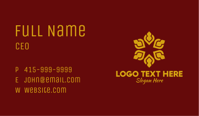 Luxury Gold Flower  Business Card Image Preview