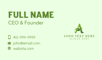 Herbal Boutique Letter A  Business Card Image Preview