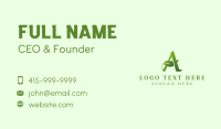 Herbal Boutique Letter A  Business Card Preview