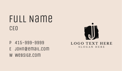 Casual Letter J Business Business Card Image Preview