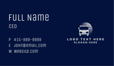 Global Truck Logistics Business Card Image Preview