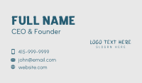 Blue Handwriting Wordmark Business Card Image Preview