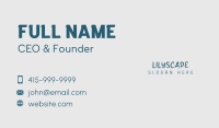 Blue Handwriting Wordmark Business Card Image Preview