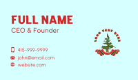 Winter Christmas Tree Business Card Design