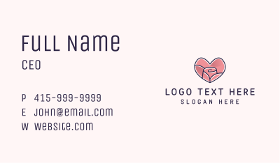 Rose Heart Florist Business Card Image Preview