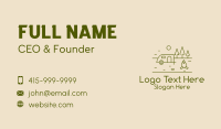 Campsite Outline Business Card Design