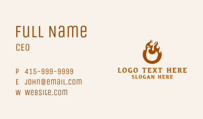 Chicken BBQ Flame Business Card Image Preview