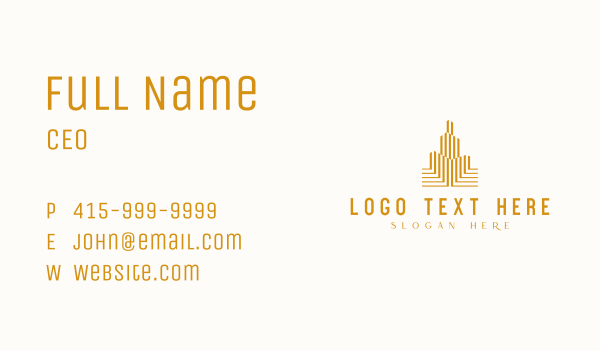Luxury Hotel Tower Building Business Card Design Image Preview