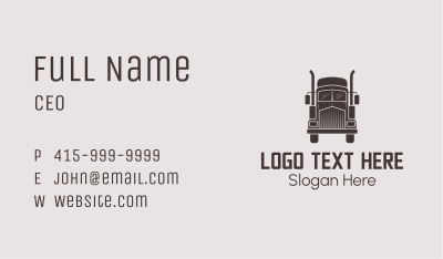 Distribution Trucking Company Business Card Image Preview
