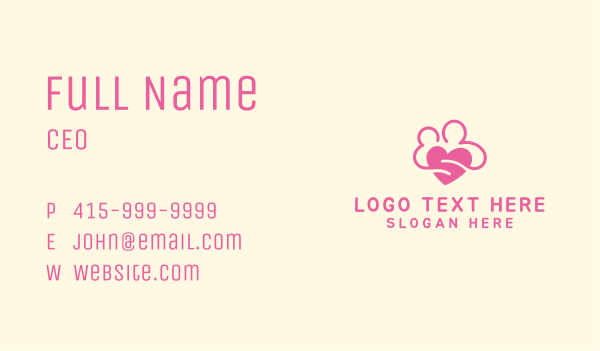 Pink Lovely Couple Business Card Design Image Preview