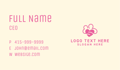 Pink Lovely Couple Business Card Image Preview