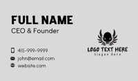 Skull Wings Tattoo Business Card Preview