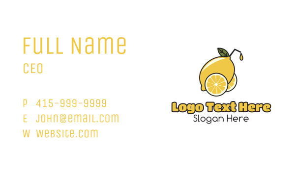 Lemonade Juice Cart Business Card Design Image Preview