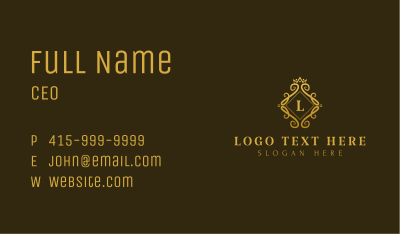 Elegant Crown Letter Business Card Image Preview