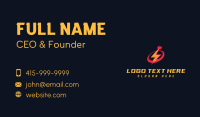 Electric Charge Lightning Bolt Business Card Design