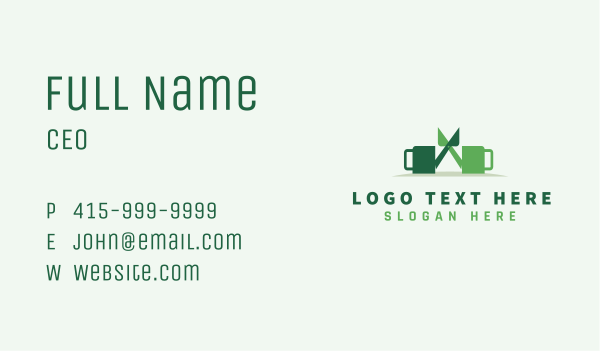 Gardener Watering Can Landscaping Business Card Design Image Preview