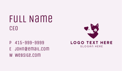 Heart Dog Cat Business Card Image Preview