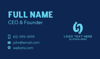 Generic Blue Circuit Symbol Business Card Image Preview