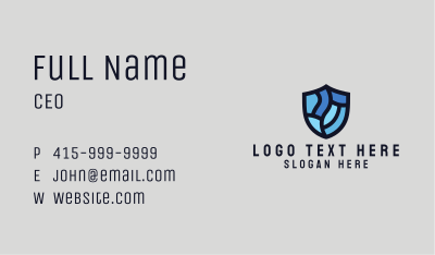 Blue Crest Shield  Business Card Image Preview