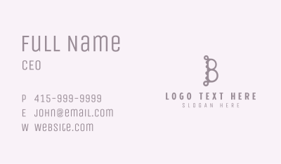 Generic Boutique Letter B Business Card Image Preview