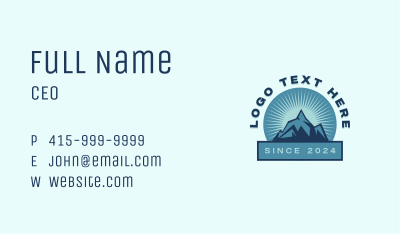 Mountain Hiker Summit Business Card Image Preview