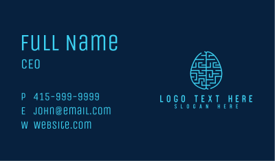 Blue Brain Labyrinth Business Card Image Preview