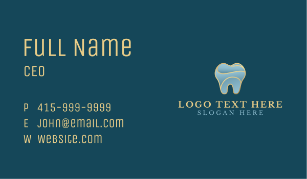 Abstract Molar Tooth  Business Card Design Image Preview