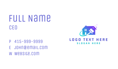 Clean House Broom Business Card Image Preview