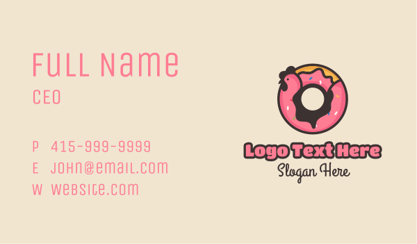 Chicken Donut Business Card Design Image Preview