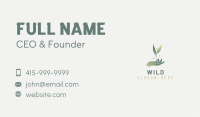 Organic Hand Leaf Business Card Image Preview