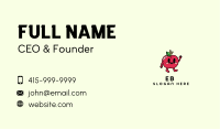 Adorable Apple Mascot Business Card Image Preview