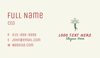 Apple Tree Girl Nature Business Card Image Preview